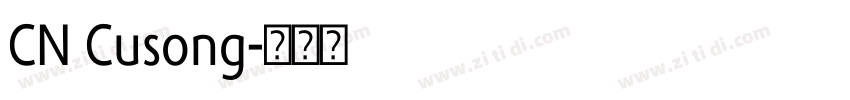 CN Cusong字体转换
